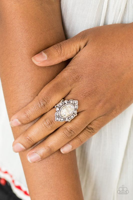 Power Behind The Throne - White Paparazzi Accessories