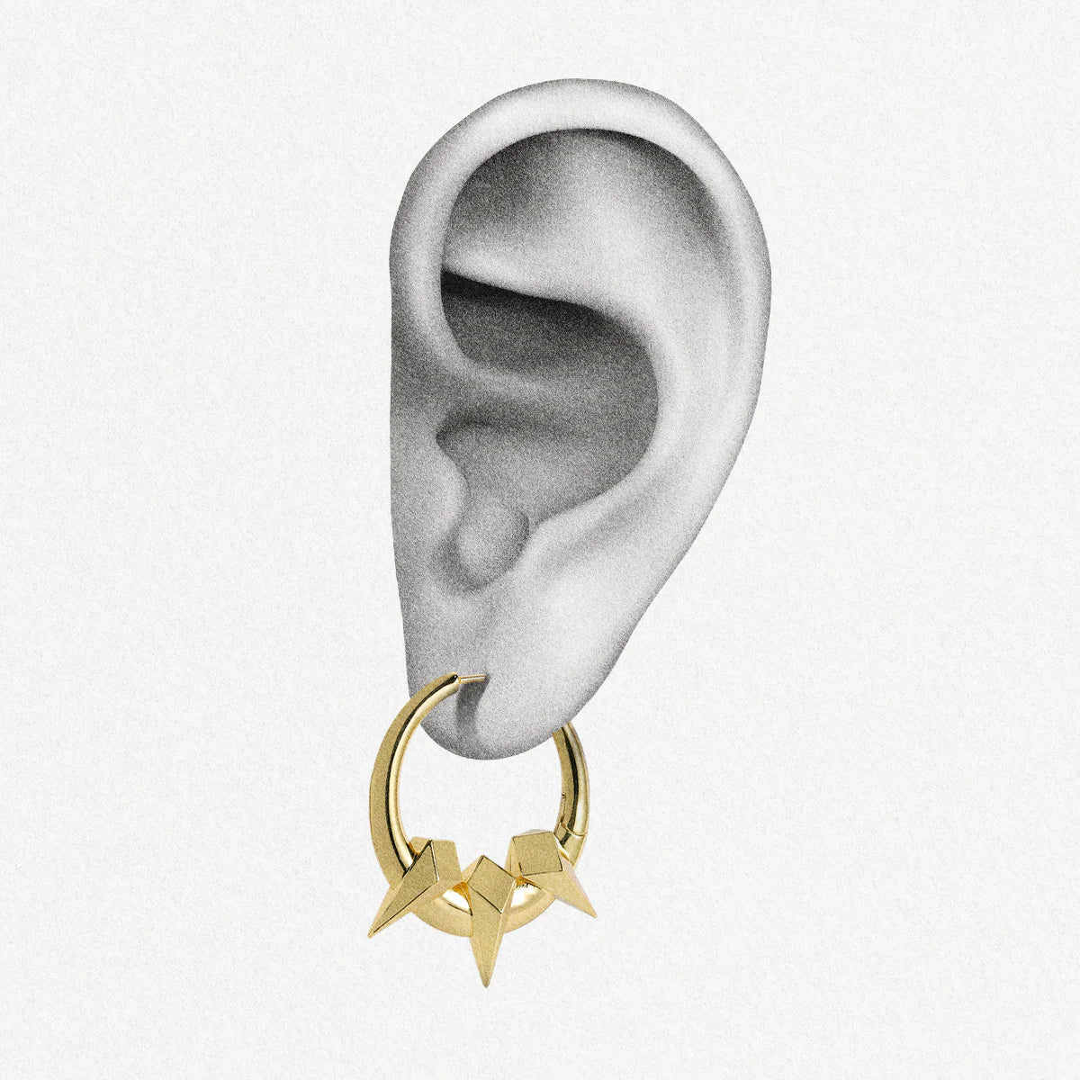 TRI-SPIKE CREST EARRINGS