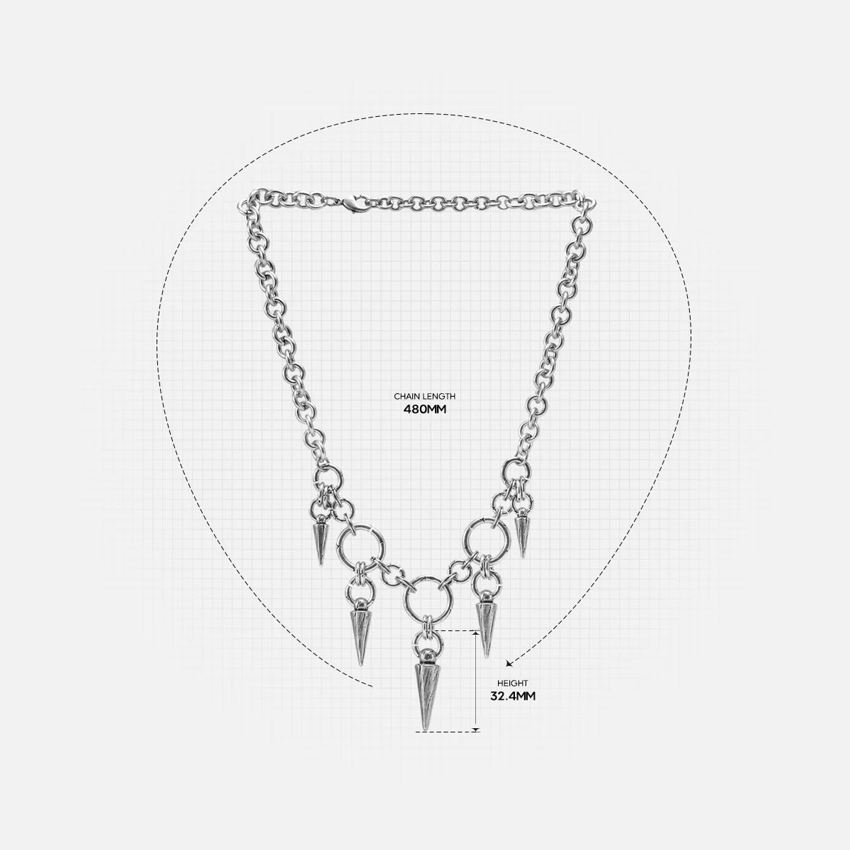 WARDEN SPIKE NECKLACE
