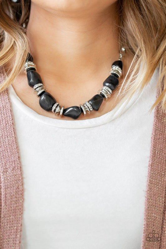 Stunningly Stone Age - Black Paparazzi Accessories