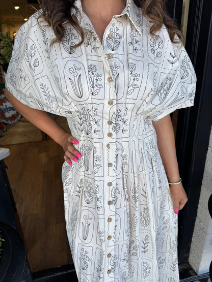 Andrea Dress - Beige/Black