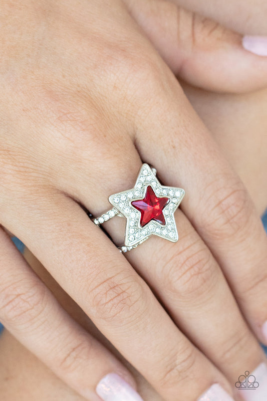 One Nation Under Sparkle - Red Paparazzi Accessories