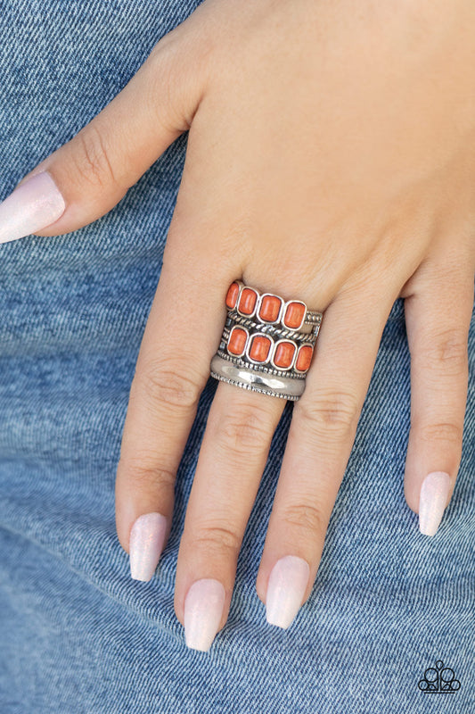 Mojave Monument - Orange Paparazzi Accessories