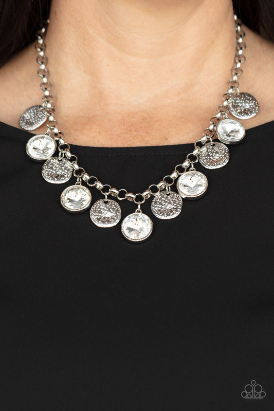 Spot On Sparkle - White Paparazzi Accessories
