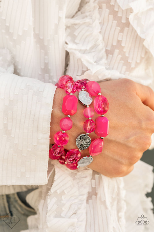 Oceanside Bliss - Pink Paparazzi Accessories