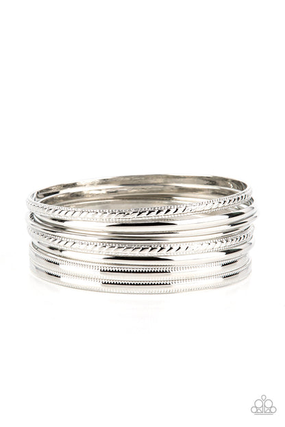 Stackable Shimmer - Silver Paparazzi Accessories