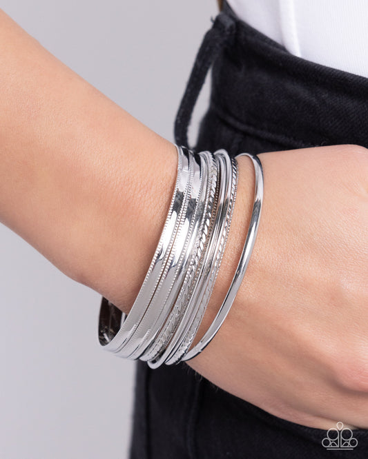 Stackable Shimmer - Silver Paparazzi Accessories