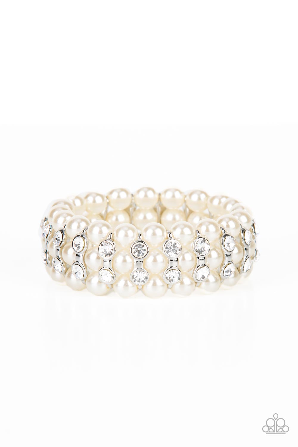 Eiffel Tower Elegance - White Paparazzi Accessories