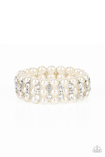 Eiffel Tower Elegance - White Paparazzi Accessories