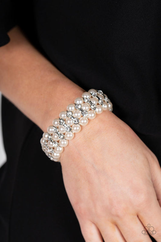 Eiffel Tower Elegance - White Paparazzi Accessories