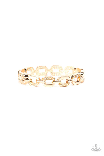 Powerhouse Plunder - Gold Paparazzi Accessories
