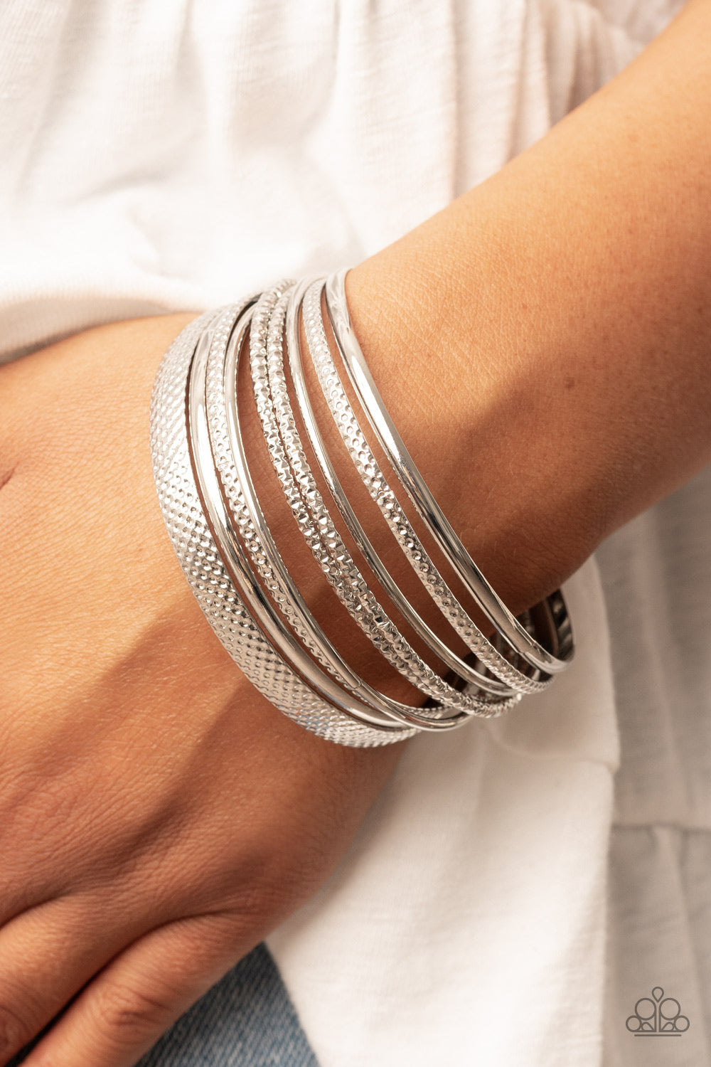 Circlet Circus - Silver Paparazzi Accessories