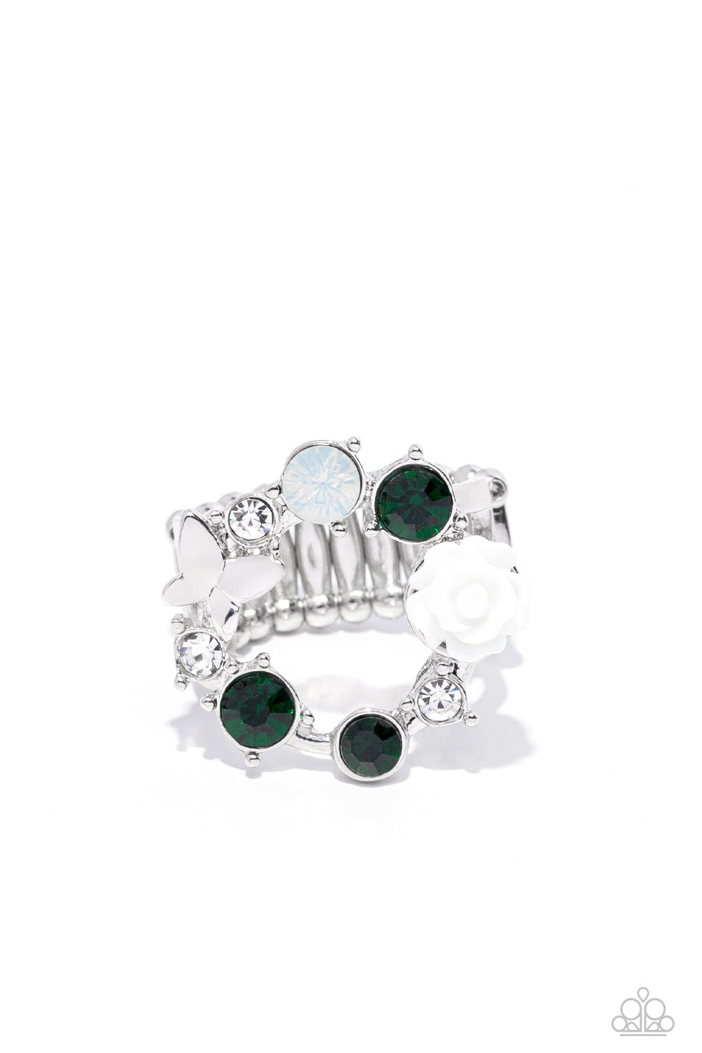 Butterfly Bustle - Green Paparazzi Accessories