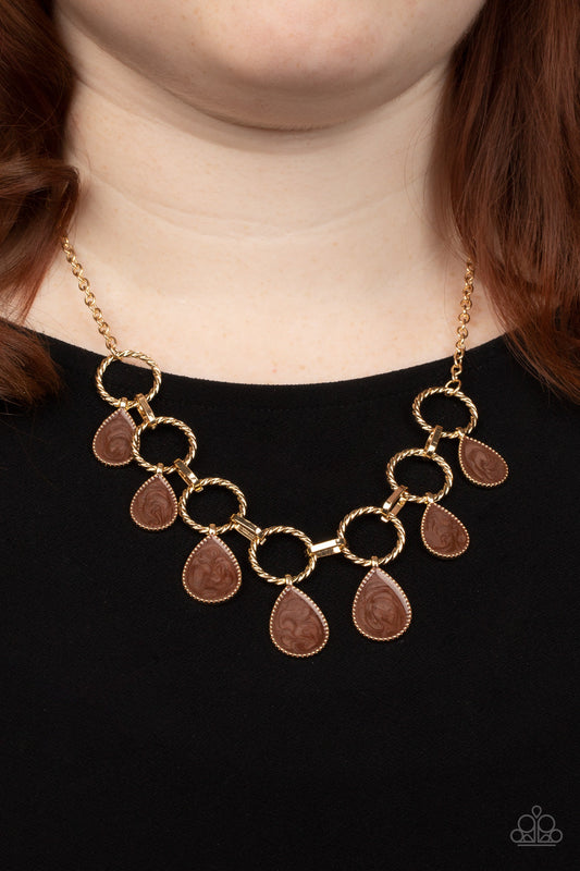 Golden Glimmer - Brown Paparazzi Accessories