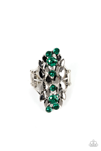 Smoky Smolder - Green Paparazzi Accessories