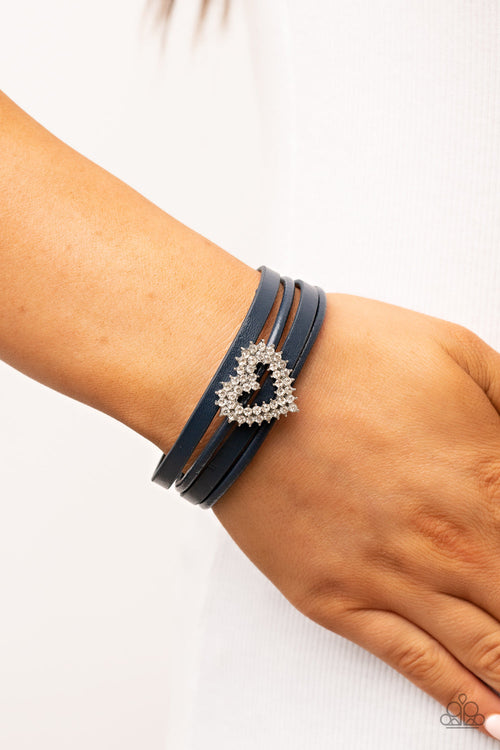Wildly in Love - Blue Paparazzi Accessories