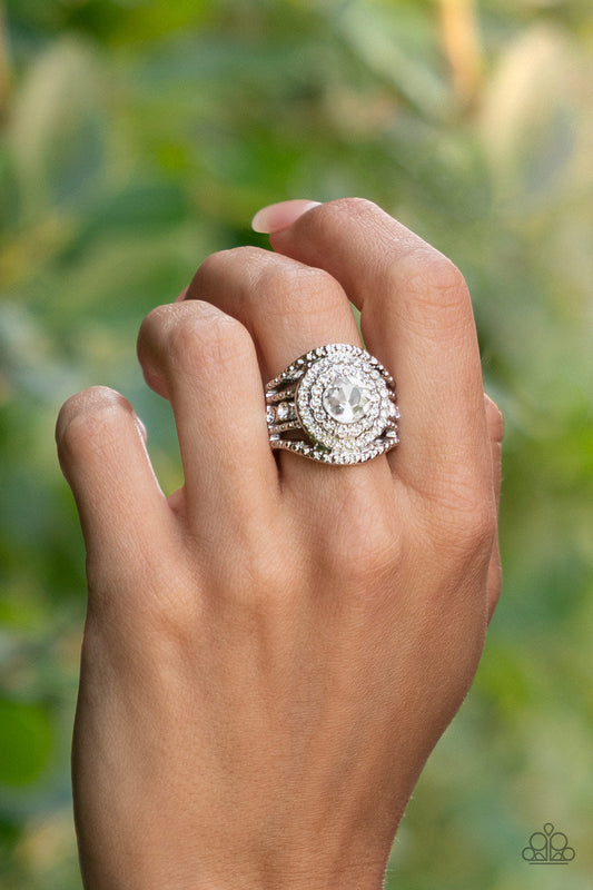 Understated Drama - White Paparazzi Accessories