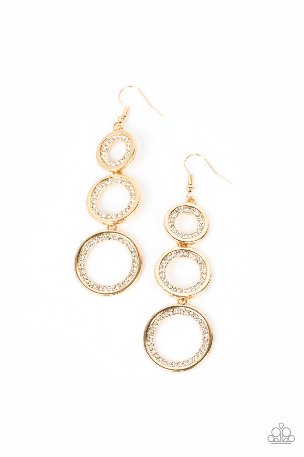 Shimmering in Circles - Gold Paparazzi Accessories