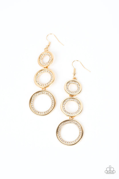 Shimmering in Circles - Gold Paparazzi Accessories
