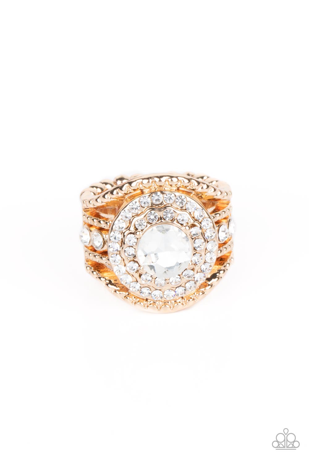 Understated Drama - Gold Paparazzi Accessories