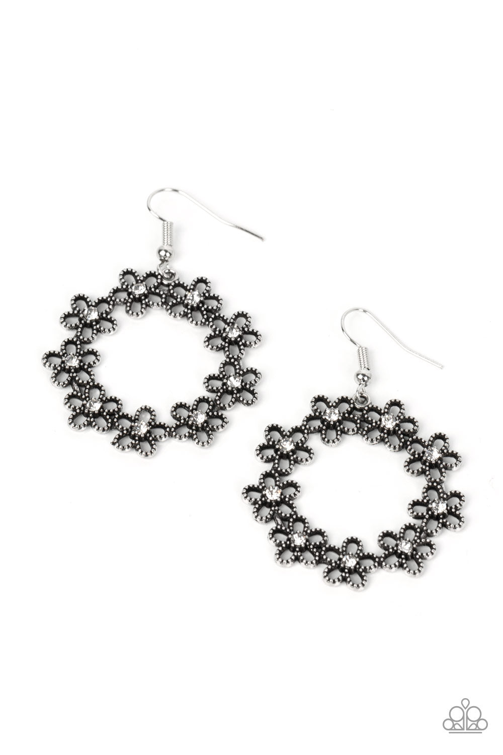 Floral Halos - White Paparazzi Accessories