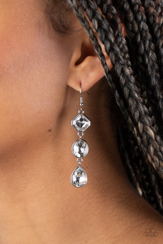 Reflective Rhinestones - White Paparazzi Accessories