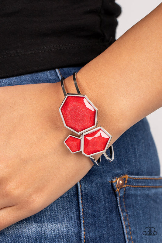 Tourist TRAPEZOID - Red Paparazzi Accessories