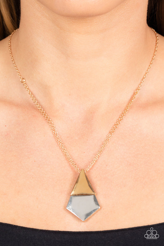 Posh Pyramid - Gold Paparazzi Accessories