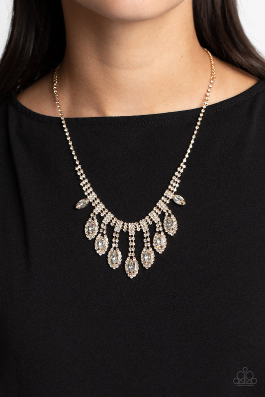 REIGNING Romance - Gold Paparazzi Accessories