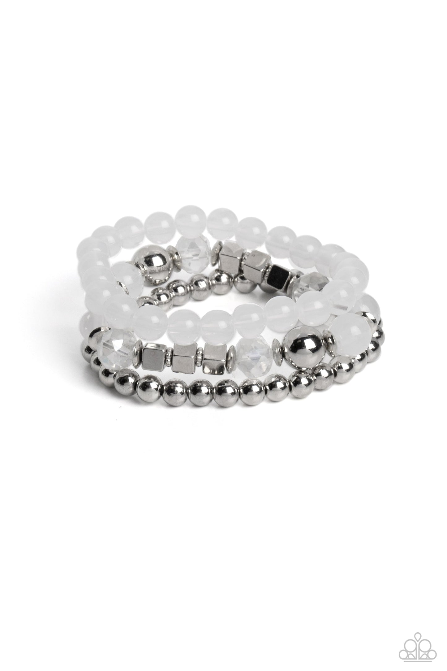 CUBE Your Enthusiasm - White Paparazzi Accessories