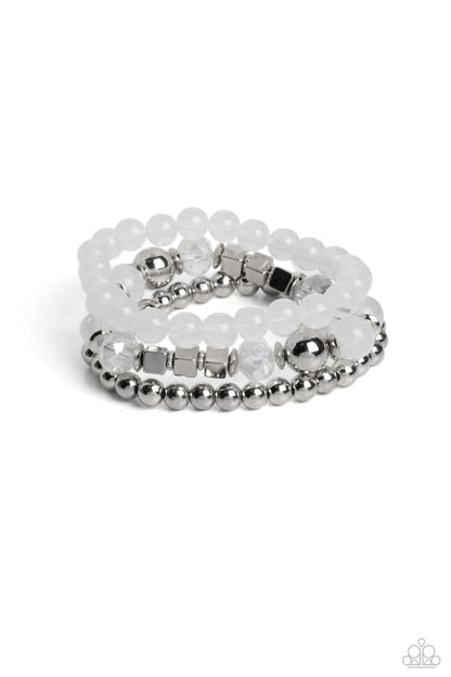 CUBE Your Enthusiasm - White Paparazzi Accessories