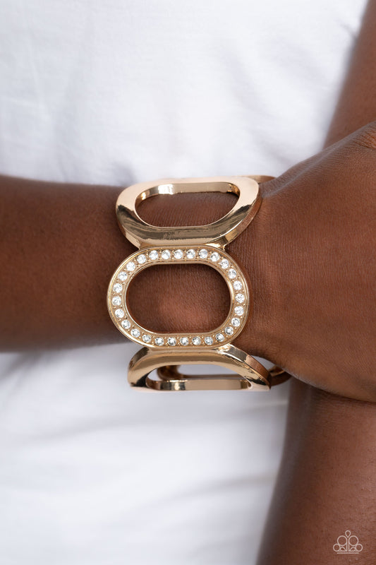 Opulent Ovals - Gold Paparazzi Accessories