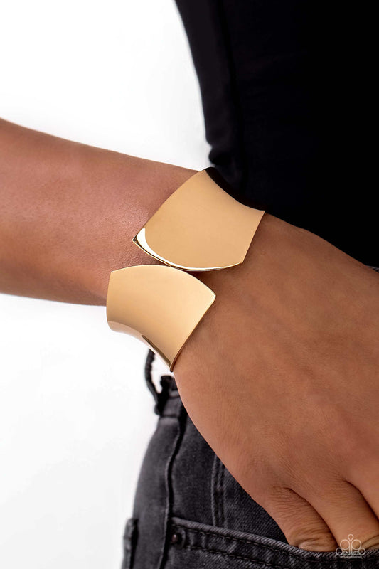 Sheared Sass - Gold Paparazzi Accessories