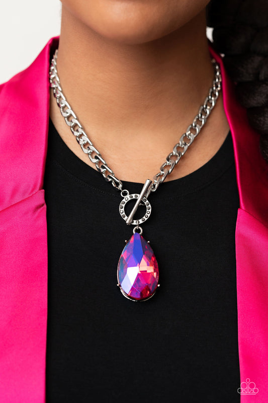 Edgy Exaggeration - Pink Paparazzi Accessories
