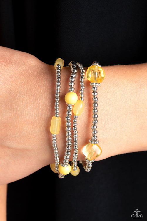 Geometric Guru - Yellow Paparazzi Accessories