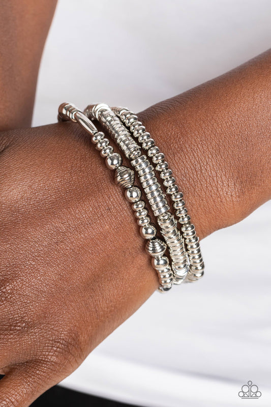 Monochromatic Medley - Silver Paparazzi Accessories