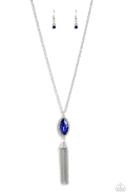 Tassel Tabloid - Blue Paparazzi Accessories