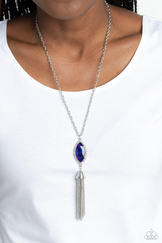 Tassel Tabloid - Blue Paparazzi Accessories