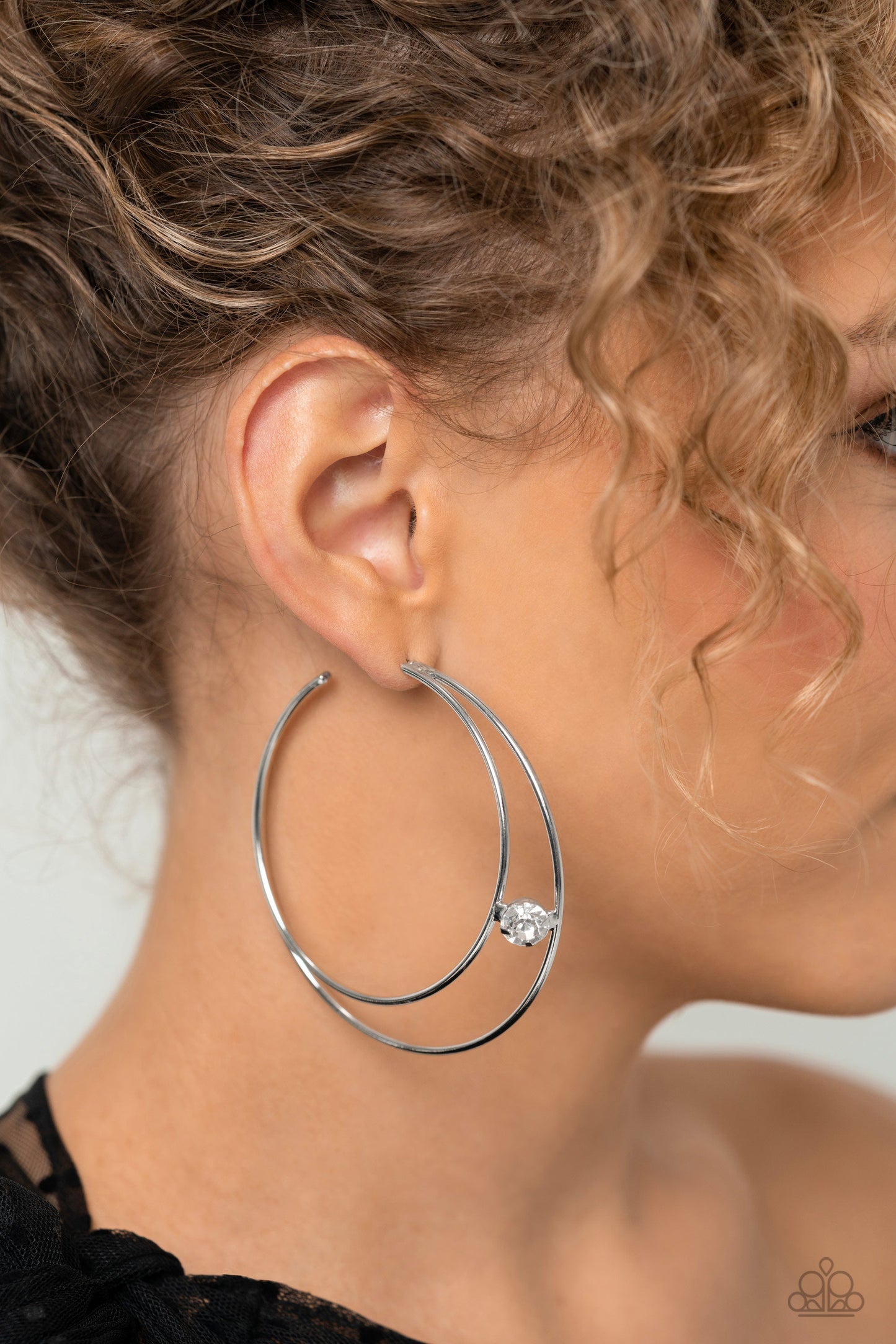 Theater HOOP - White Paparazzi Accessories