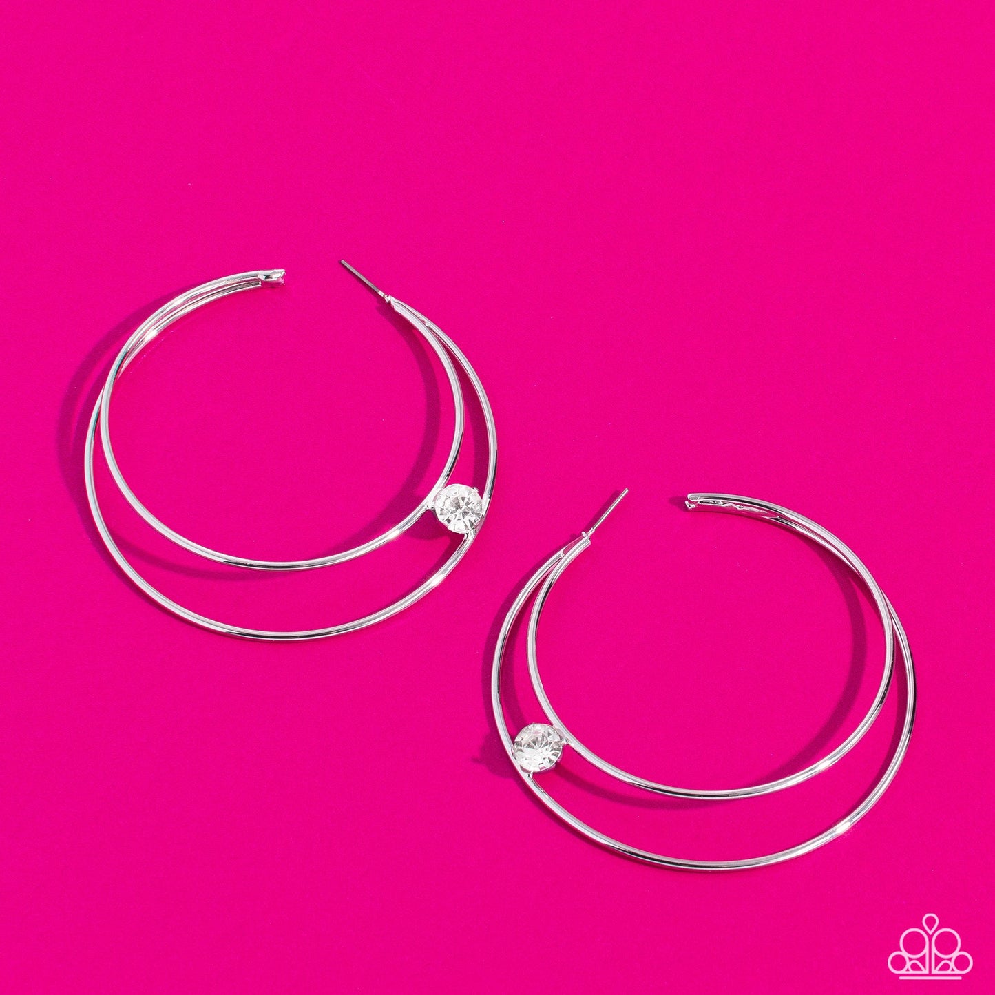 Theater HOOP - White Paparazzi Accessories