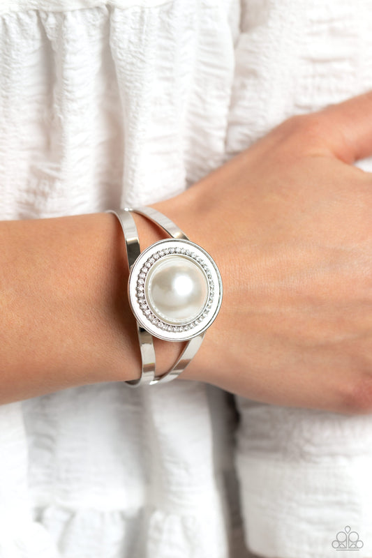 Put On The GLITZ - White  Paparazzi Accessories