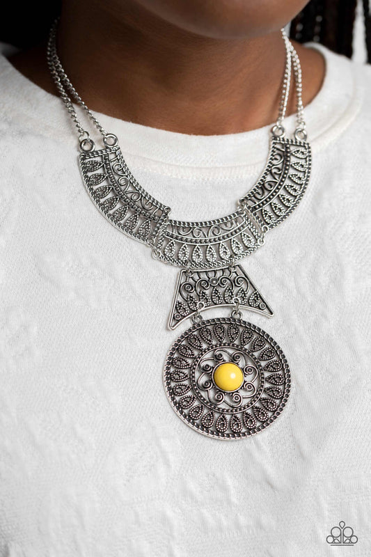 Fetching Filigree - Yellow Paparazzi Accessories
