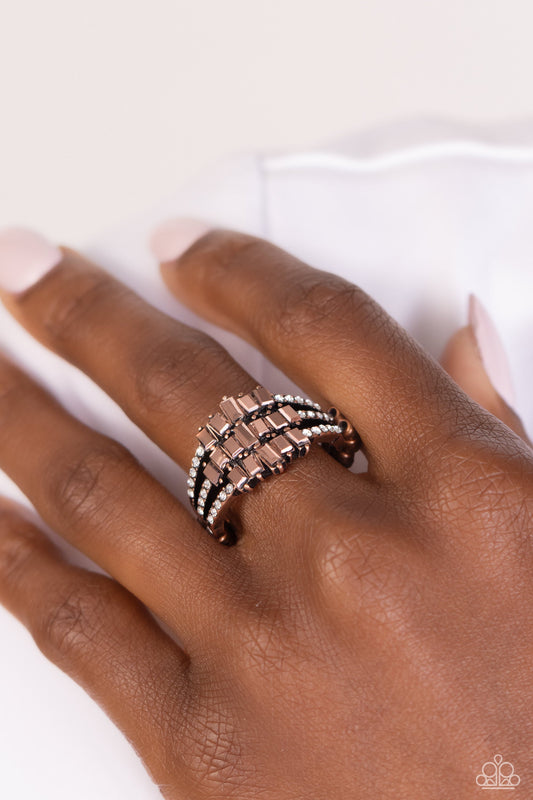 Stacking Up - Copper Paparazzi Accessories