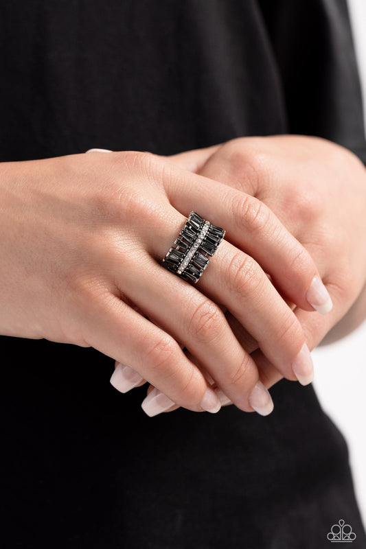 Staggering Stacks - Silver Paparazzi Accessories