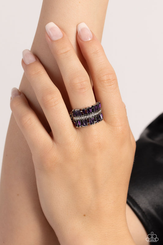 Staggering Stacks - Purple Paparazzi Accessories