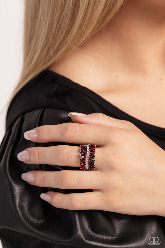 Staggering Stacks - Red Paparazzi Accessories