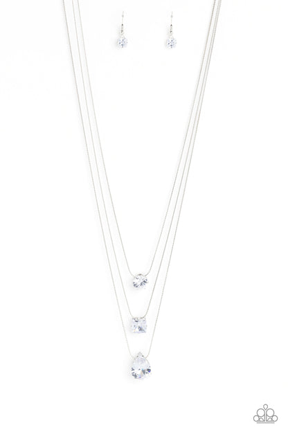 Lustrous Layers - White Paparazzi Accessories
