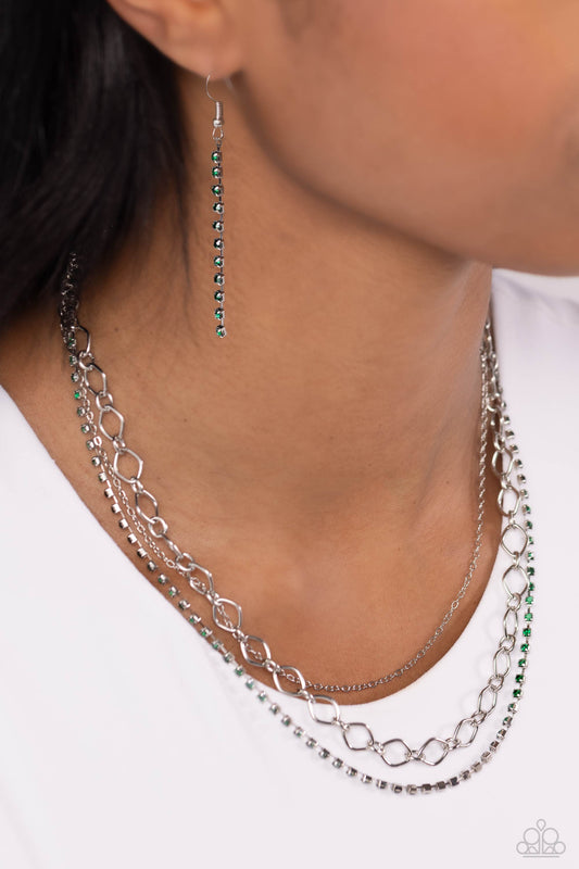 Tasteful Tiers - Green Paparazzi Accessories