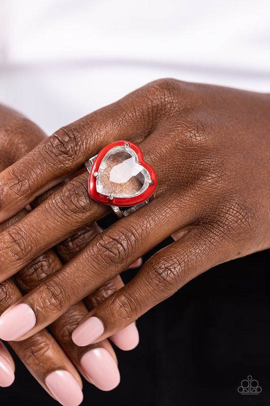 Hallmark Heart - Red Paparazzi Accessories