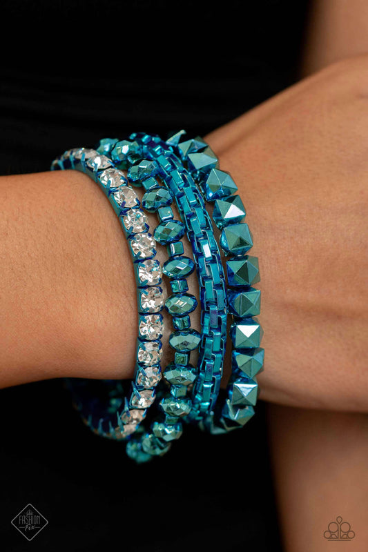 Punk Pattern - Blue Paparazzi Accessories